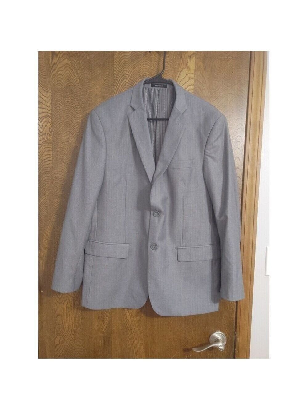Giorgio Fiorelli Men Grey Collared Double Button Lined Formal Blazer Size 42